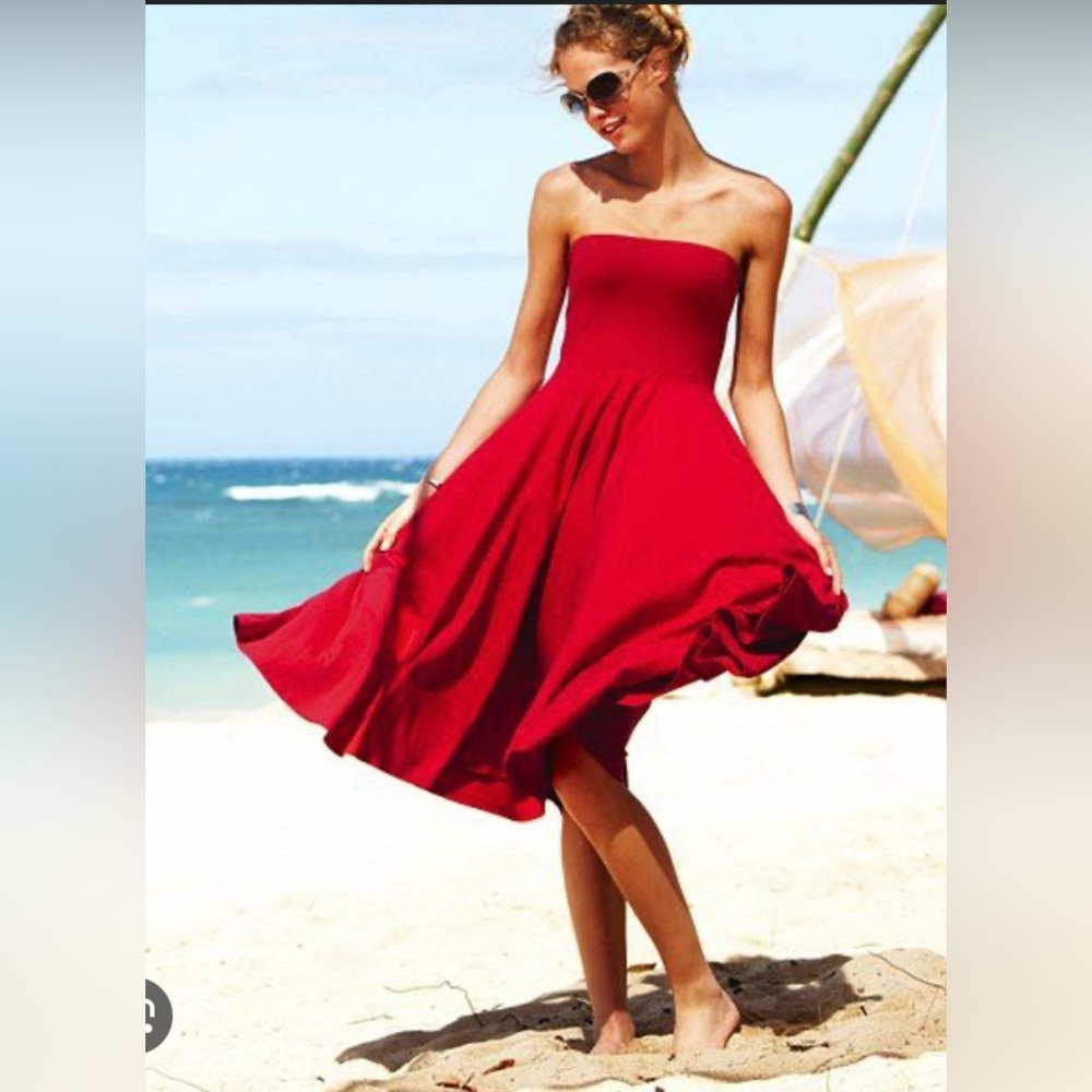 Stunning Red summer beach dress